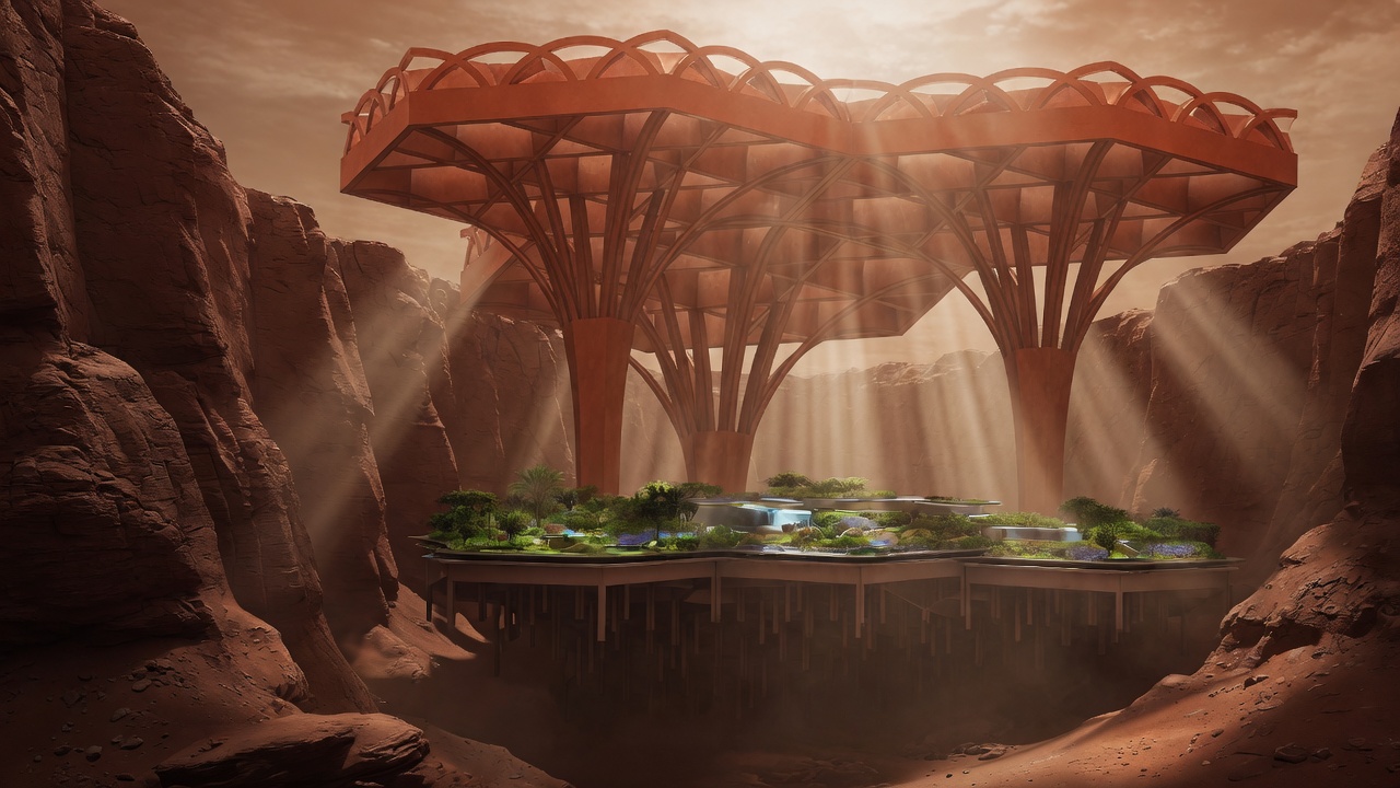 Hebes Chasma canopy architecture concept