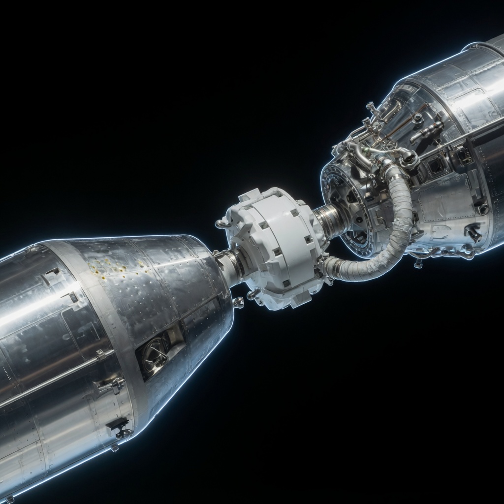 Two spacecraft docking